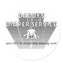 Daddy's Diaper Service stickers by MishMoshTees Daddy's Diaper Service stickers