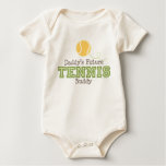 Daddy's Future Tennis Buddy Baby Onesie Tshirt