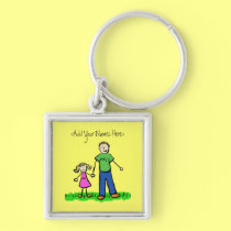 Daddy's Girl Blond Keychain (Custom Names)