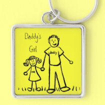 Daddy's Girl Drawing Keychain (Customize)