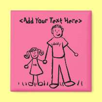 Daddy's Girl Magnet (Custom Names or Message)
