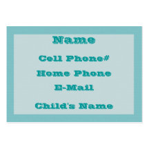 Daddy's Information Card Business Card Templates