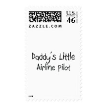 Daddy's Little Airline Pilot Postage