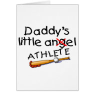 Daddy's Little Athlete card