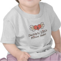 Daddy's Little Biker Babe Baby Girl Tee t-shirts by BabyKidsTeesGifts Daddy's Little Biker Babe Baby Girl Tee t-shirts