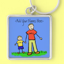 Daddy's Little Boy Blond Keychain (Custom Names)