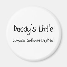 Daddy's Little Computer Software Engineer Refrigerator Magnets