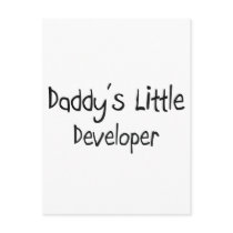 Daddy's Little Developer postcards by professions Daddy's Little Developer postcards