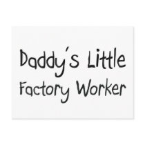 Daddy's Little Factory Worker postcards by professions Daddy's Little Factory Worker postcards