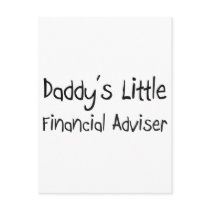 Daddy's Little Financial Adviser postcards by professions Daddy's Little Financial Adviser postcards