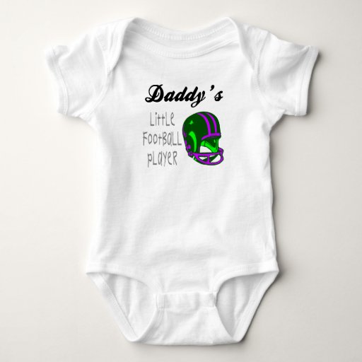 Daddy's Little Football Player Baby Tshirt Zazzle