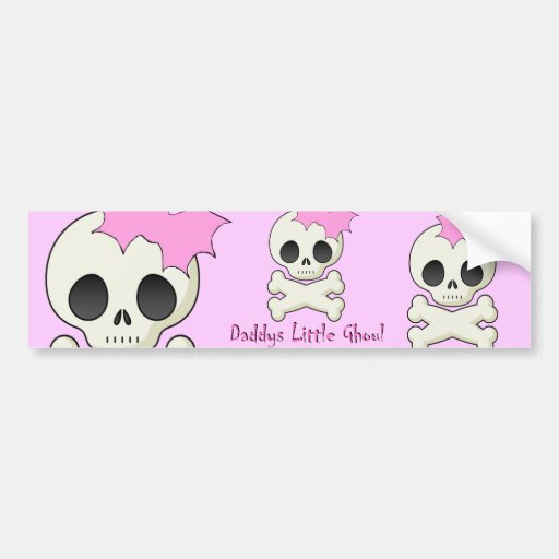 Daddy's little Ghoul Chiller Font Bumper Sticker