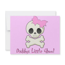 Daddy's little Ghoul Chiller Font invitations