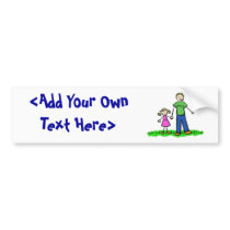 Daddy's Little Girl Bumper Sticker (Blond) bumper stickers