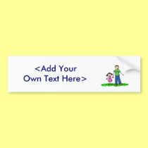 Daddy's Little Girl Bumper Sticker (Brunette) bumper stickers