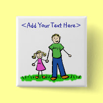 Daddy's Little Girl Button (Blond) buttons