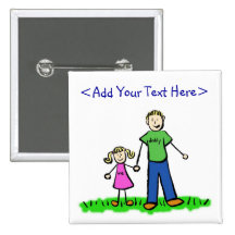 Daddy's Little Girl Button (Blond)