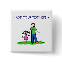Daddy's Little Girl Button (Brunette) by donnabellas Daddy's Little Girl Button (Brunette)