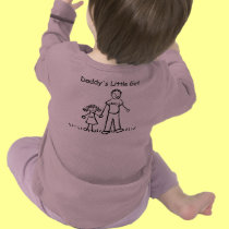 Daddy's Little Girl Drawing T-shirt (Customize)