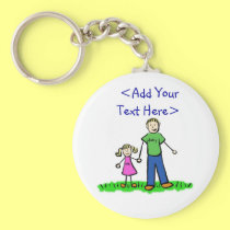 Daddy's Little Girl Keychain (Blond) keychains