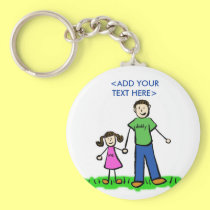 Daddy's Little Girl Keychain (Brunette) keychains