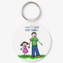 Daddy's Little Girl Keychain (Brunette) by donnabellas Daddy's Little Girl Keychain (Brunette)