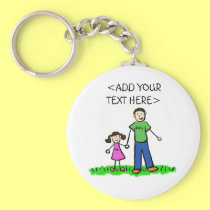 Daddy's Little Girl Keychain (Brunette) keychains