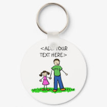 Daddy's Little Girl Keychain (Brunette) by donnabellas Daddy's Little Girl Keychain (Brunette)