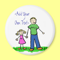 Daddy's Little Girl Magnet (Blond) magnets