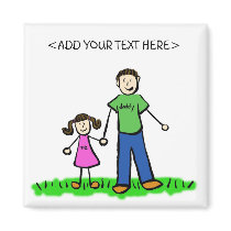 Daddy's Little Girl Magnet (Brunette) by donnabellas Daddy's Little Girl Magnet (Brunette)