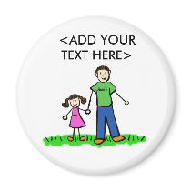 Daddy's Little Girl Magnet (Brunette) by donnabellas Daddy's Little Girl Magnet (Brunette)