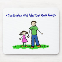 Daddy's Little Girl Mousepad (Brunette) mousepads
