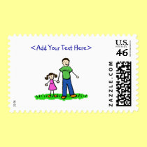Daddy's Little Girl Postage (Brunette) postage