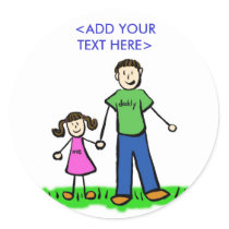 Daddy's Little Girl Sticker (Brunette) by donnabellas Daddy's Little Girl Sticker (Brunette)