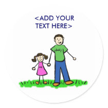 Daddy's Little Girl Sticker (Brunette) by donnabellas Daddy's Little Girl Sticker (Brunette)