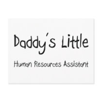Daddy's Little Human Resources Assistant postcards by professions Daddy's Little Human Resources Assistant postcards