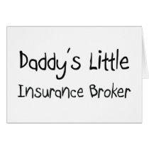 Daddy's Little Insurance Broker cards by professions Daddy's Little Insurance Broker cards