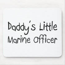 Daddy's Little Marine Officer mousepads