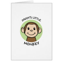 Daddy's Little Monkey Greeting Cards