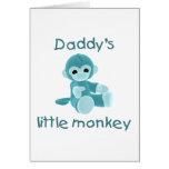 Daddy's Little Monkey (teal) Cards