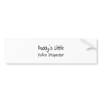 Daddy's Little Police Inspector bumper stickers