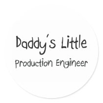 Daddy's Little Production Engineer Sticker