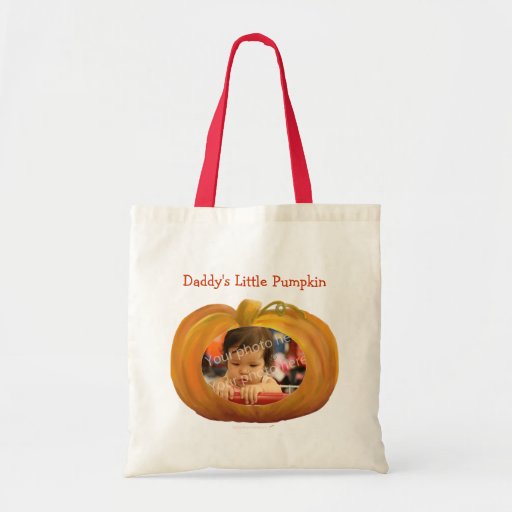 Daddy's Little Pumpkin Custom Photo Bag Template