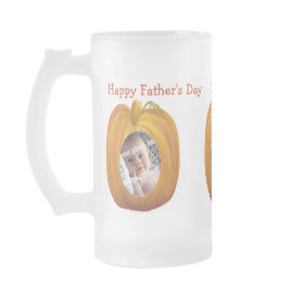 Daddy's Little Pumpkin Custom Photo Beer Mug mug