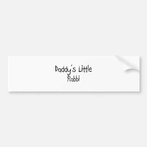 Daddy's Little Rabbi Bumper Stickers