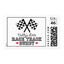 Daddy's Little Race Track Buddy Postage Stamps