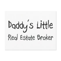 Daddy's Little Real Estate Broker postcards by professions Daddy's Little Real Estate Broker postcards