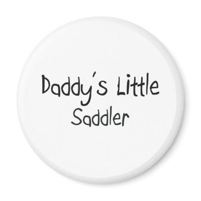 Daddy's Little Saddler Fridge Magnet by professions