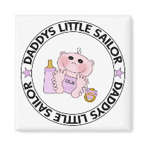 Daddys Little Sailor (Girl) magnets