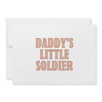 Daddy's Little Soldier (tan) invitations